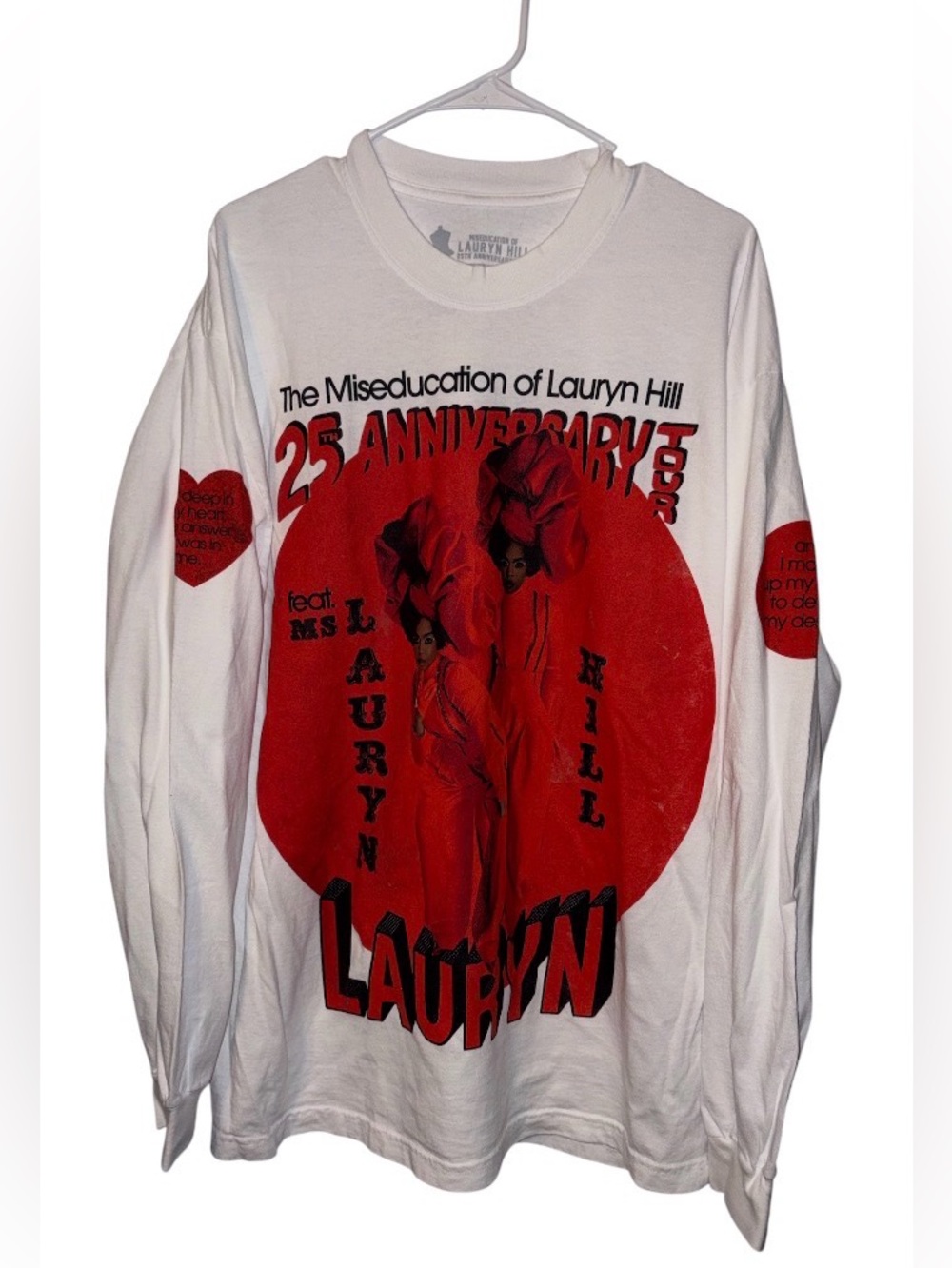 Lauryn Hill 25th Anniversary Tour Long Sleeve T-Shirt Size XL New The Fugees 90s